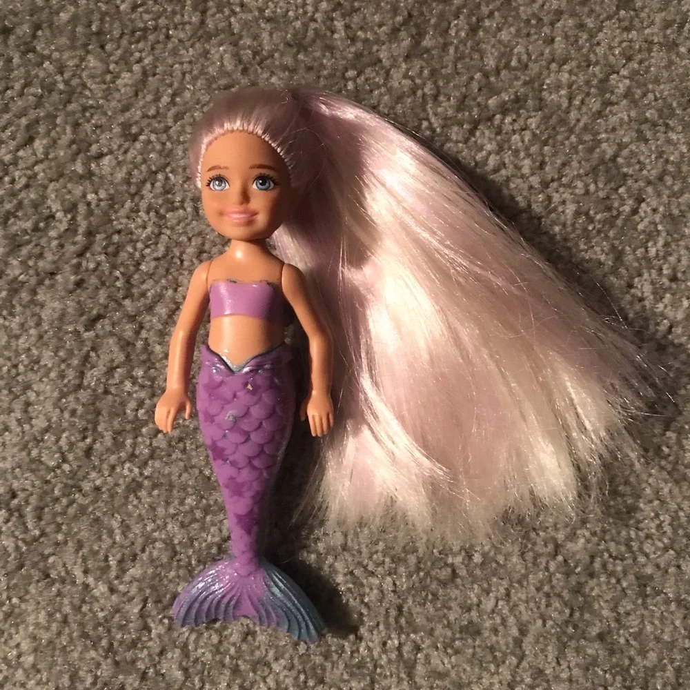 Mattel Barbie Chelsea mermaid doll purple pink